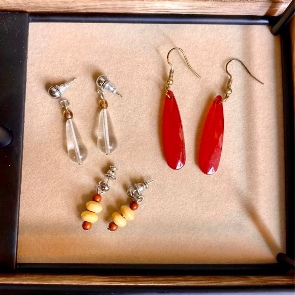 Retro Dangly Earrings Set